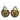 Silver Chanel CC Silver and Gold Plated Round Clip On Earrings