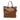 Brown Prada Vitello Daino Open Convertible Tote Satchel