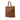 Brown Prada Vitello Daino Open Convertible Tote Satchel