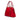 Red Prada Saffiano Trimmed Tessuto Dome Satchel - Designer Revival