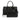 Black Prada Medium Saffiano Lux Galleria Double Zip Satchel - Designer Revival