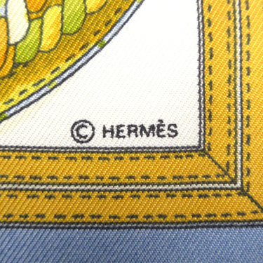 Green Hermès Grande Tenue Silk Scarf Scarves - Designer Revival