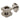 Silver Hermès Palladium Plated and Enamel Cage D H Push Back Earrings