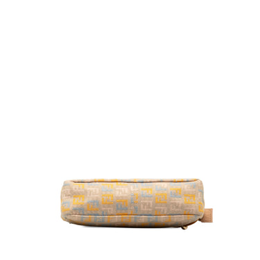 Beige Fendi Multicolor Zucchino Pochette Shoulder Bag - Designer Revival