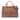 Brown Burberry Large Bonded Leather Saddle Handle Bag Satchel