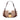 Brown Fendi Zucchino Canvas and Metallic Leather Compilation Shoulder Bag