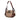 Brown Fendi Zucchino Canvas and Metallic Leather Compilation Shoulder Bag