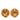 Gold Chanel CC Gold Plated Button Clip On Earrings