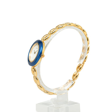 Gold Gucci Quartz Interchangeable Bezel Watch