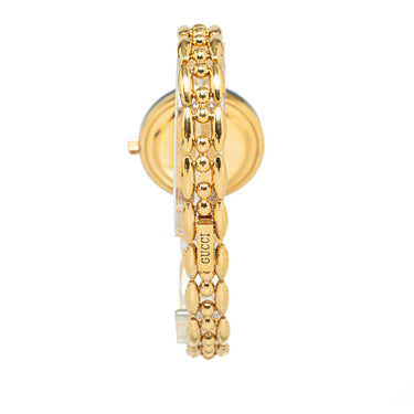 Gold Gucci Quartz Interchangeable Bezel Watch
