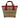 Beige Burberry Haymarket Check Canvas Tote