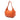 Orange Prada Vitello Daino Zip Top Hobo Shoulder Bag