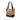 Beige Burberry Haymarket Check Canvas Tote