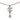Silver Chanel CC Brass and Strass Cube Pendant Necklace