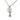 Silver Chanel CC Brass and Strass Cube Pendant Necklace