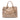 Beige Prada Vitello Shine Open Convertible Tote Satchel