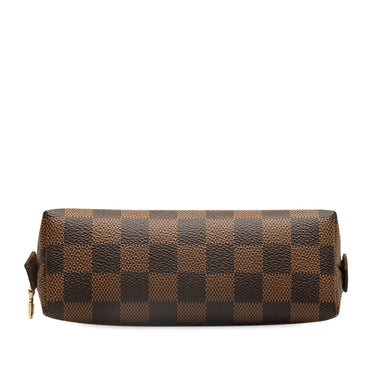 Brown Louis Vuitton Damier Ebene Cosmetic Pouch Clutch Bag