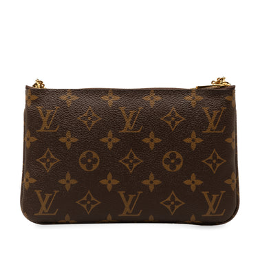 Brown Louis Vuitton Monogram Double Zip Pochette Illustre Vivienne Shanghai Crossbody Bag - Designer Revival
