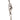 Silver Chanel CC Brass Resin Teardrop Pendant Necklace