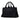 Black Prada Canvas Canapa Logo Tote Satchel - Designer Revival