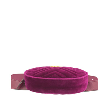 Purple Gucci GG Marmont Velvet Belt Bag