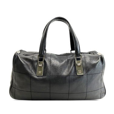 Black Chanel CC Choco Bar Lambskin Handbag - Designer Revival