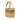 Beige LOEWE Paulas Ibiza Medium Raffia Striped Font Tote Satchel