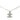 Silver Chanel CC Brass Strass Pendant Necklace