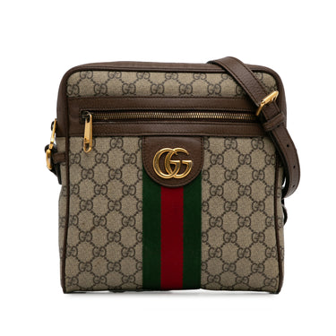 Brown Gucci Small GG Supreme Ophidia Crossbody - Designer Revival
