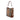 Beige Burberry House Check Canvas Gosford Bridle Satchel
