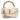 White Gucci Medium GG Canvas New Bamboo Satchel