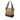 Beige Burberry Haymarket Check Canvas Tote