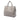 Gray Prada Vitello Daino Open Convertible Tote Satchel