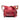 Red Burberry Small Mega Check Canvas and Suede Fringe Belgrove Bucket Bag
