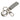 Gray Louis Vuitton Taiga Club Bag Charm and Key Holder - Designer Revival