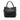 Black Prada Vitello Daino Open Convertible Tote Satchel
