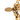 Gold Louis Vuitton Gold Plated Monogram Ivy Flower Bag Charm Key Holder