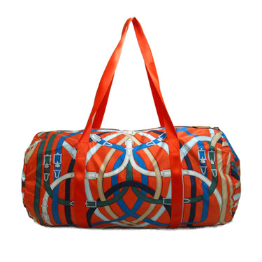 Orange Hermès Cavalcadour Airsilk Duffle Bag 50 - Designer Revival