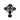 Black Chanel CC Brass Resin Faux Pearl Cross Brooch
