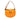 Orange Fendi Small Leather Croissant Hobo Bag