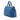 Blue Prada Vitello Daino Zip Top Satchel