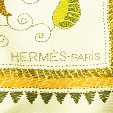 Green Hermes Kantha Silk Scarf Scarves