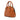Orange Burberry Small Heritage Grain Check Embossed Leather Orchard Bowling Bag Satchel