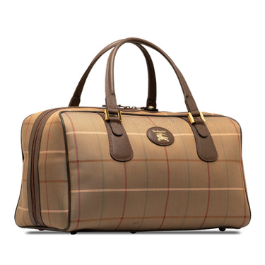 Brown Burberry Vintage Check Boston Bag - Designer Revival