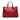 Red Gucci Leather Bamboo Tassel Satchel