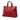 Red Gucci Leather Bamboo Tassel Satchel