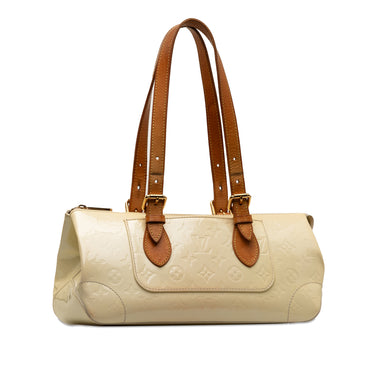 Cream Louis Vuitton Monogram Vernis Rosewood Avenue Shoulder Bag - Designer Revival