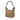 Beige Gucci GG Canvas Bamboo Shoulder Bag