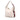 White Gucci Medium Pebbled Calfskin Web Heritage Shoulder Bag - Designer Revival
