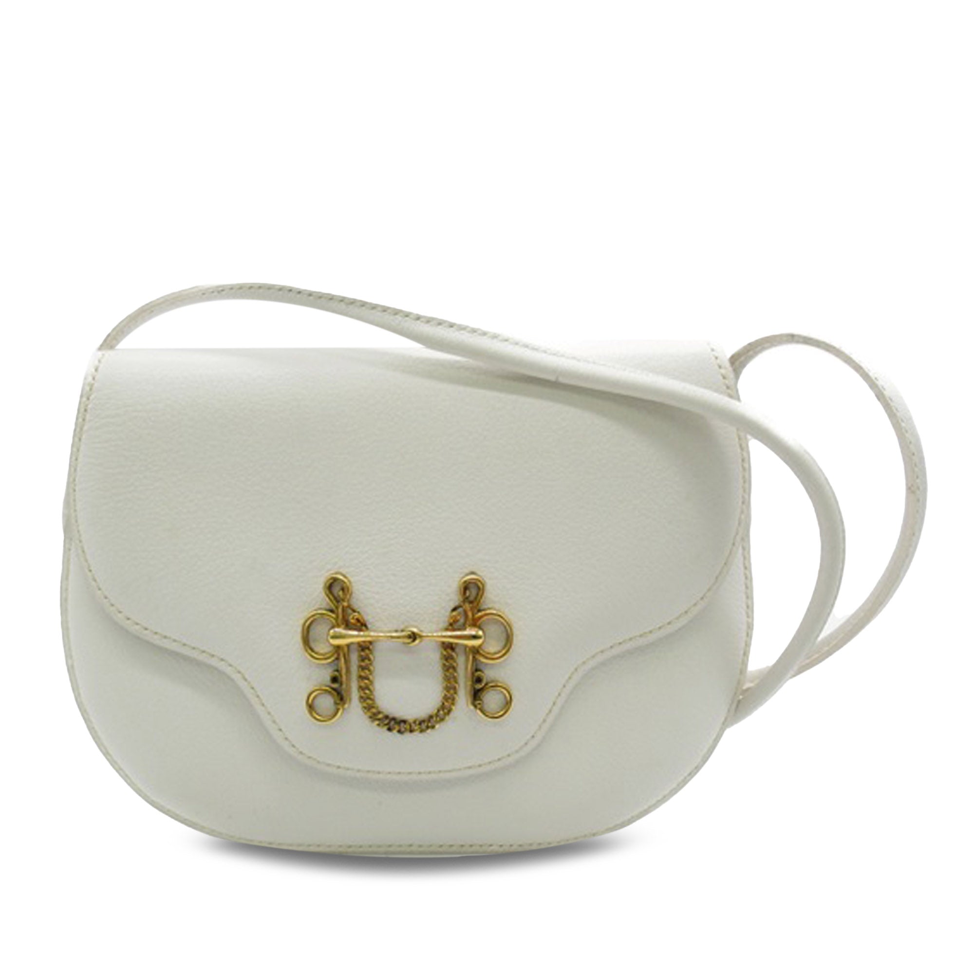White Hermes Sologne Crossbody Bag - Designer Revival